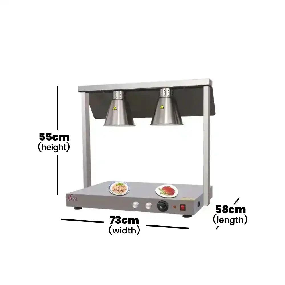 Stainless Steel GN 1/1 Food Warmer 450W With Quartz Light - Image 2